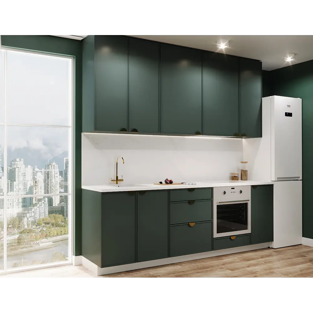 Кухонный карниз Инта 220x4 см KONSENSA МДФ цвет зеленый 89417918 STLM-2084553 Инта зелёная - Вид №5