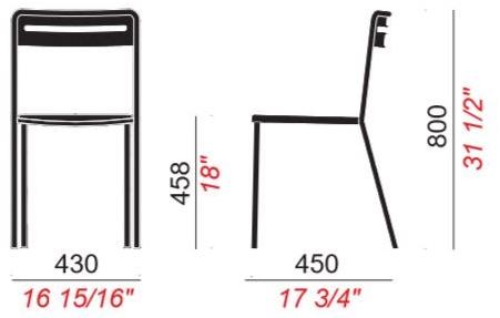 COLOS Штабелируемый стул из листового металла C1 sun-id-1370416 - Вид №2