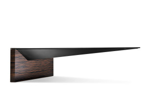 Деревянный и кожаный угловой исполнительный стол