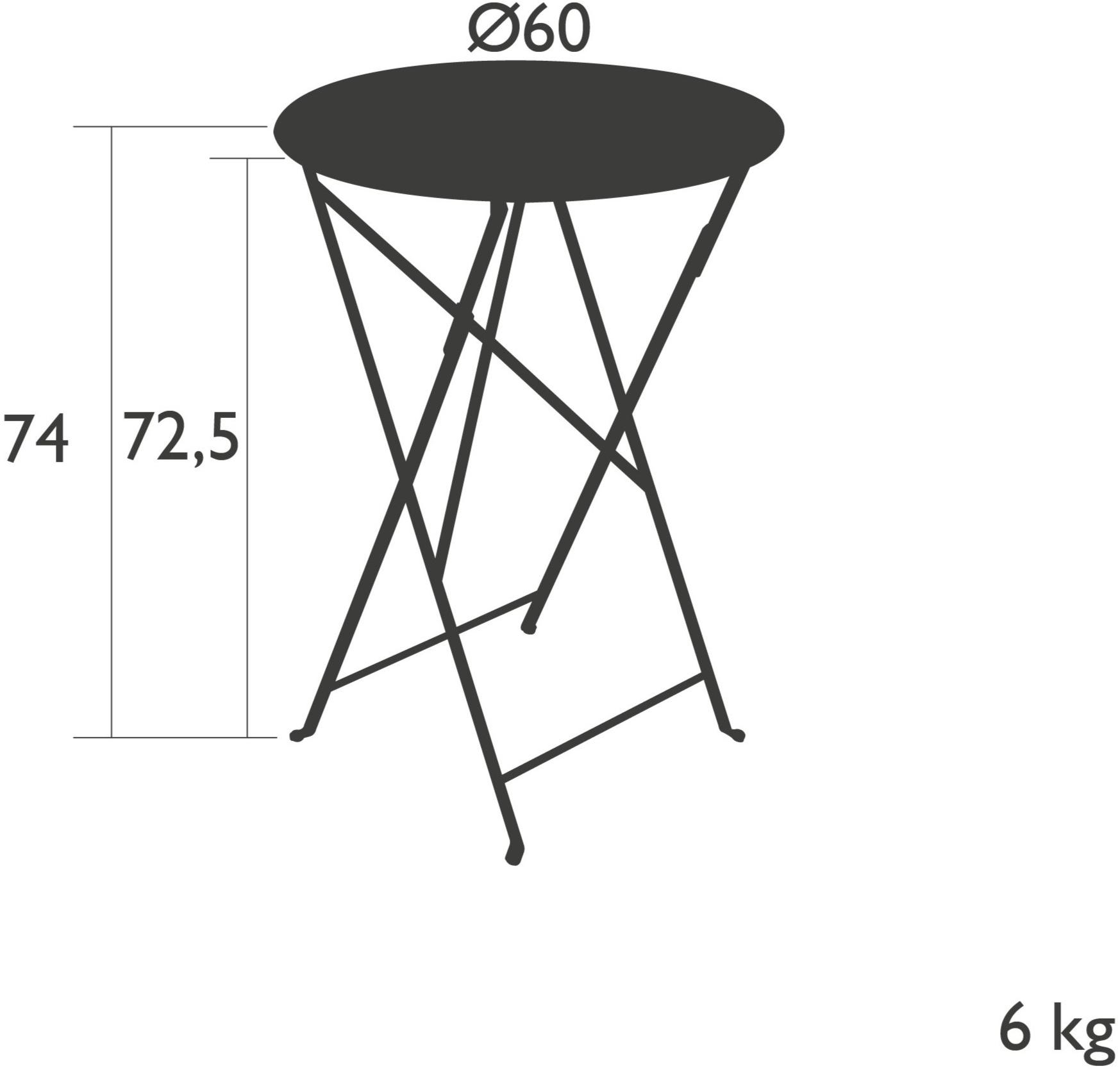 Fermob Круглый складной садовый стол Bistro+ 0210 - Вид №1