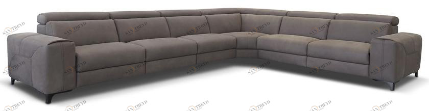 Rossini Sofas Угловой диван в коже с электроприводом sun-id-1506828