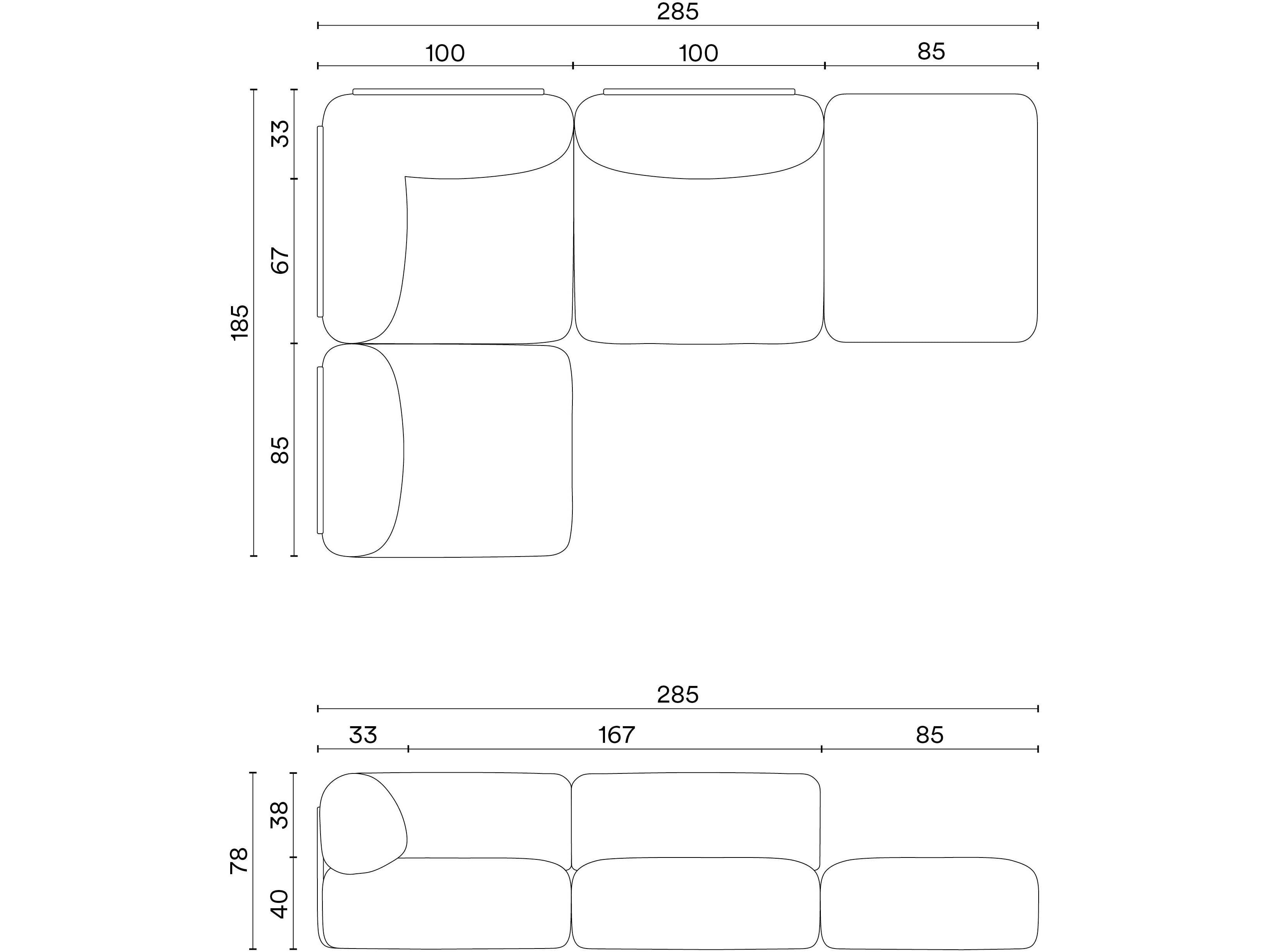 4-местный угловой диван с открытым верхом Noah Living торий ARCH-00078890 - Вид №24