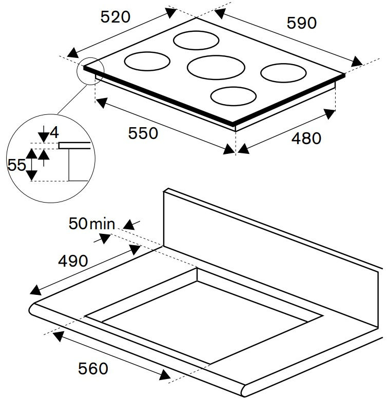 Bertazzoni Встраиваемая индукционная стеклокерамическая плита Modern sun-id-1389764 - Вид №1