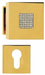 LINEA CALI' Дверная ручка из хромированной латуни с кристаллами swarovski® с замком Zen mesh