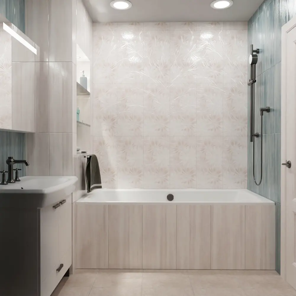 Нефрит-Керамика Довиль: бирюзовая керамическая плитка 30×60 см для интерьера 89232617 STLM-0944641 - Вид №8