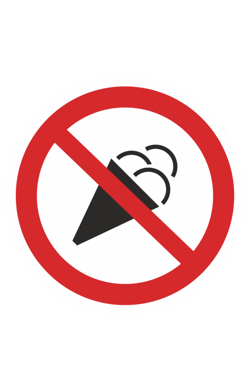 68746 Знак "Вход с мороженым запрещен"  Различные знаки для общественных мест размер 100 х 100 мм Спецодежда 