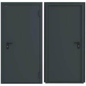 Дверь техническая EI60 108x205 см правая цвет RAL7016