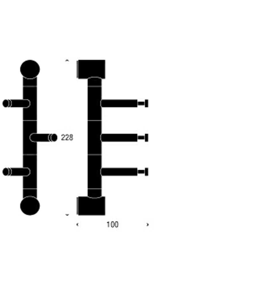 FROST Вешалка для верхней одежды 1 » матовая Нержавеющая сталь Матовый N1904-1  - Вид №1