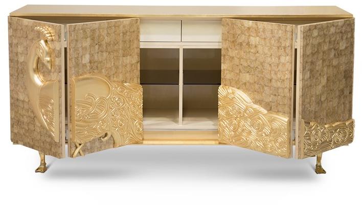 KOKET Буфет сусальным золотом с раздвижными дверцами Camilia sun-id-1481866 - Вид №1