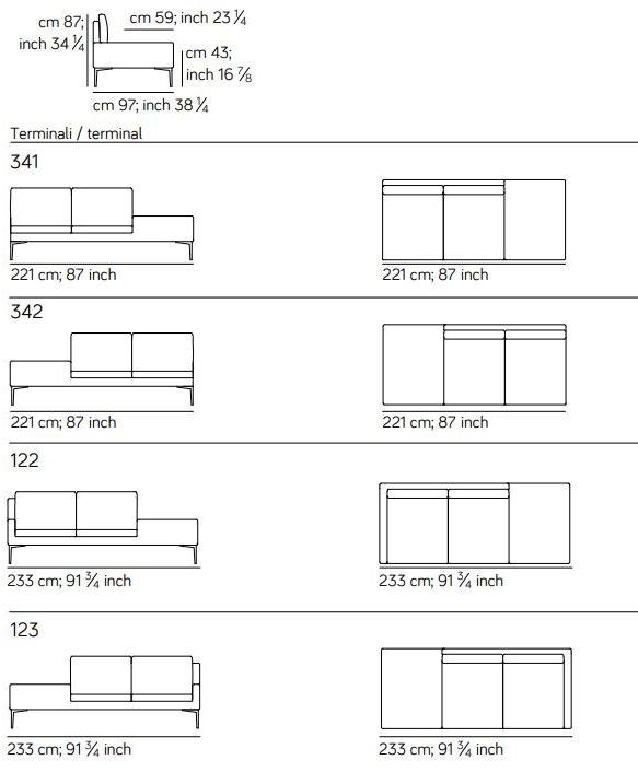 AMURA 3-х местный кожаный диван Elsa Am007.060 - Вид №4