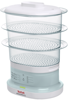 VC130130 Пароварка minicompact/ 7 л, 3 яруса, прозрачный пластик Tefal Santreyd 