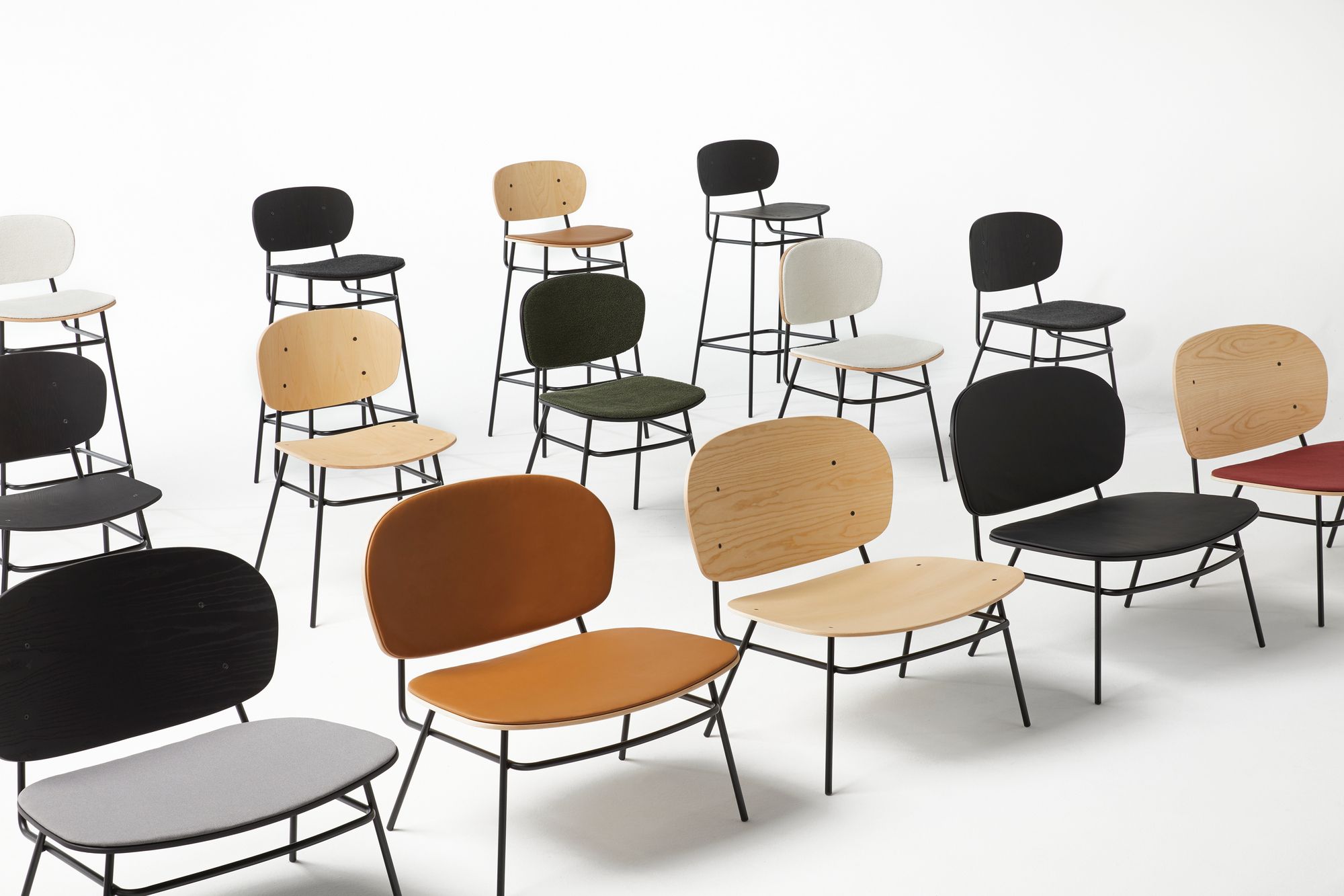 Высокий стул из ясеня с мягким сиденьем Blasco&Vila Fosca ARCH-00017353 - Вид №7