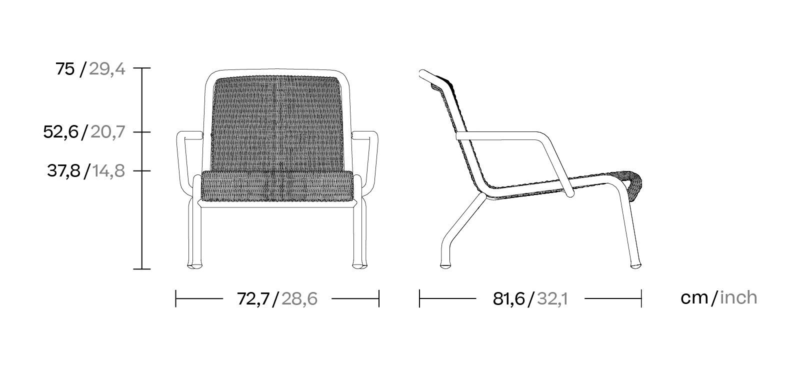 Садовый стул из ротанга и алюминия Kettal Eolias ARCH-00005855 - Вид №3