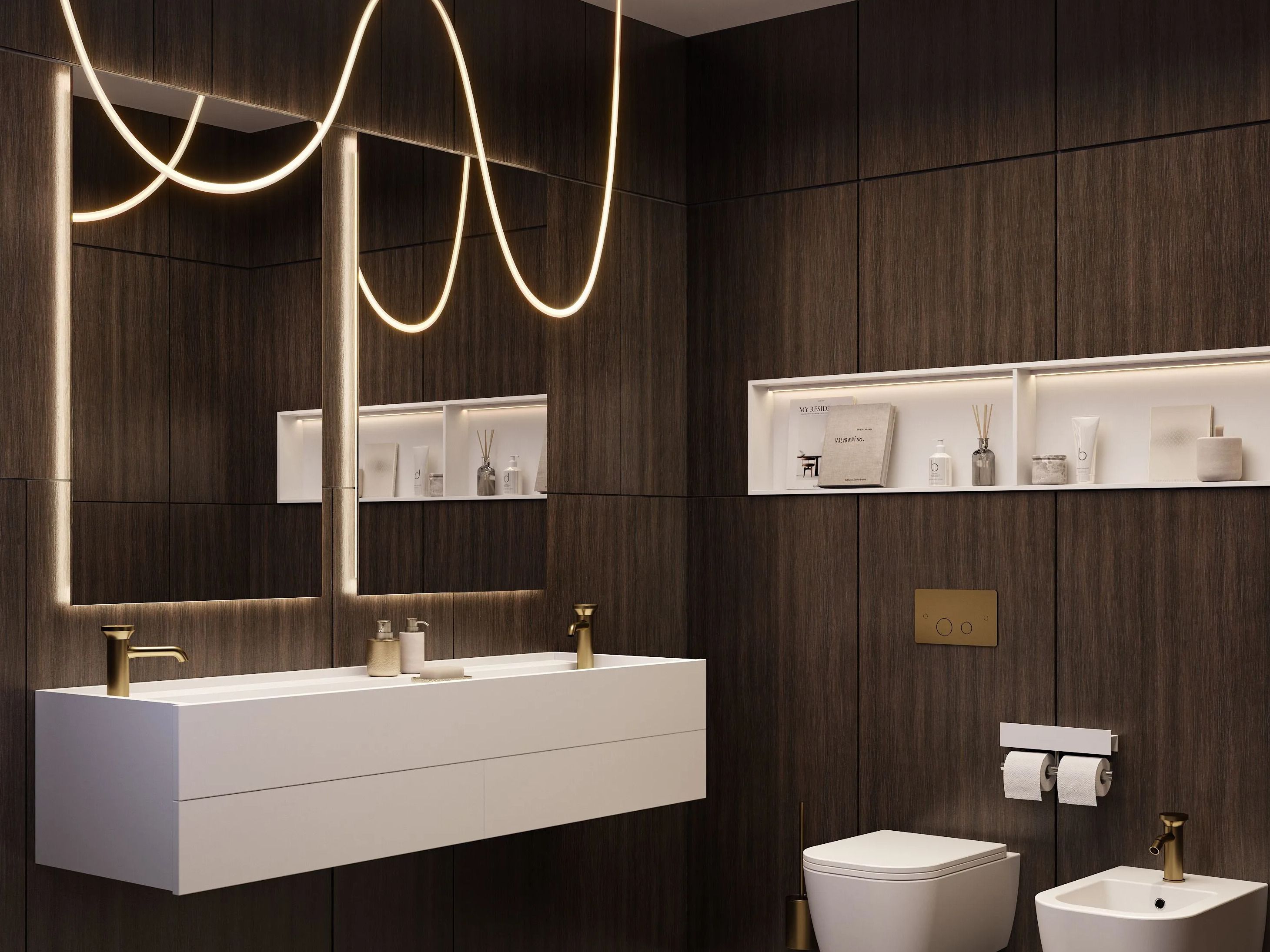 Прямоугольная раковина из твердой поверхности с ящиками MOMA Design Hedonist ARCH-00039900 - Вид №1