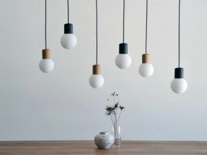 hollis+morris Led подвесной светильник из дерева и стекла