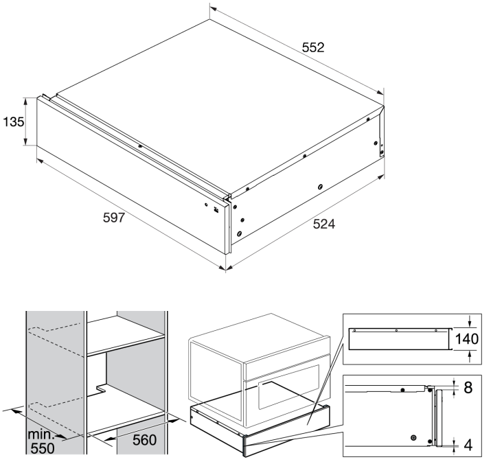 5617764 Встраиваемый подогреватель посуды Asko ODW61BS0 STDN-0067673 - Вид №9