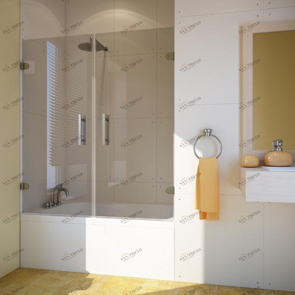 100X150GV002 Душевое ограждения на борт вынны GUTEWETTER Германия LUX