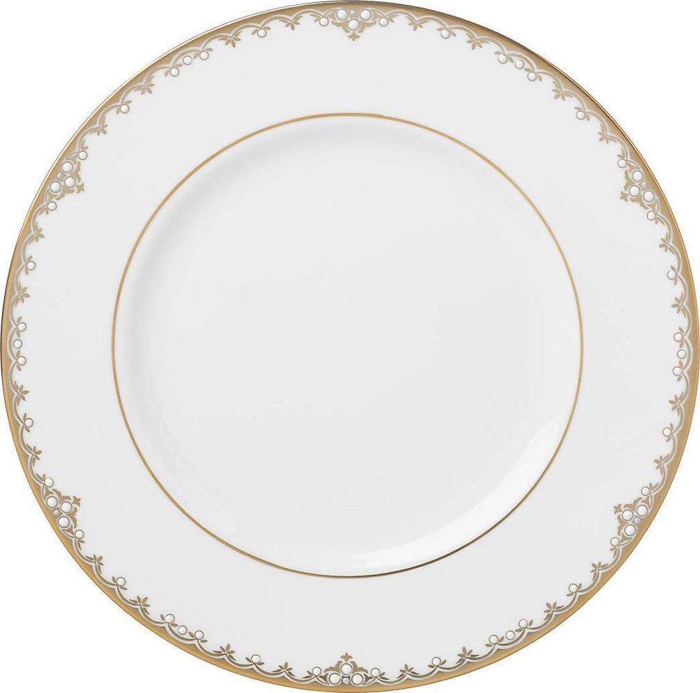 10578529 Lenox Тарелка акцентная Lenox "Федеральный,золотой кант" 23см Фарфор костяной 