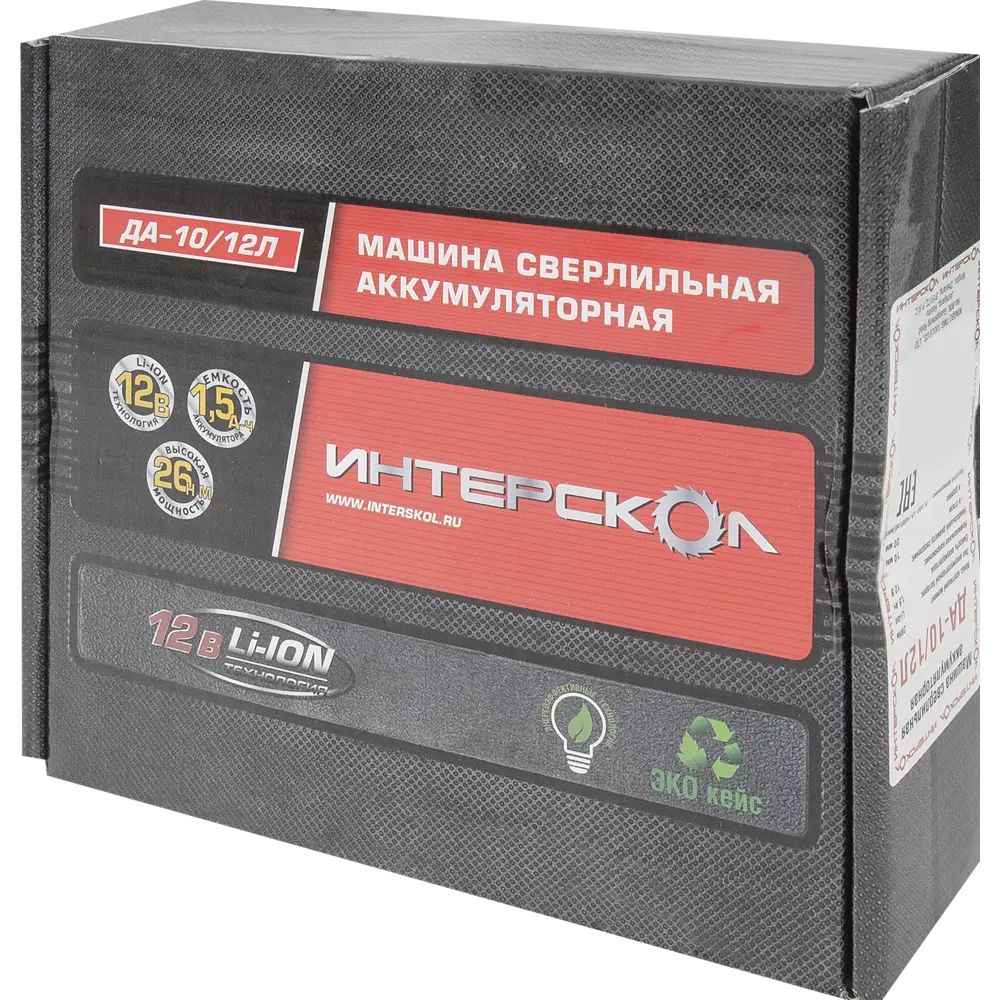 Дрель-шуруповерт аккумуляторная Интерскол ДА-10/12Л, 12 В Li-ion 2x1.5 Ач 84854958 STLM-2008338  - Вид №5