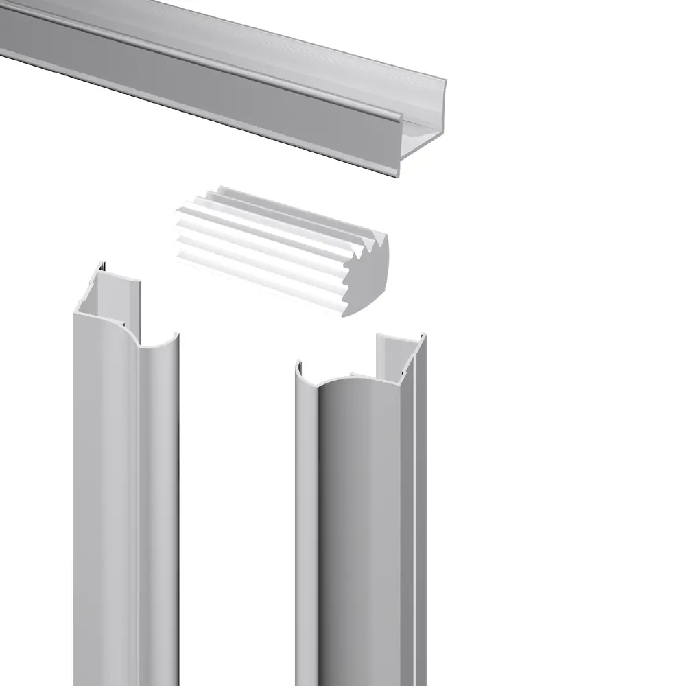 Комплект профилей для зеркальной двери Alfa 270x7 см алюминий цвет серебро STLM-2039967 - Вид №1