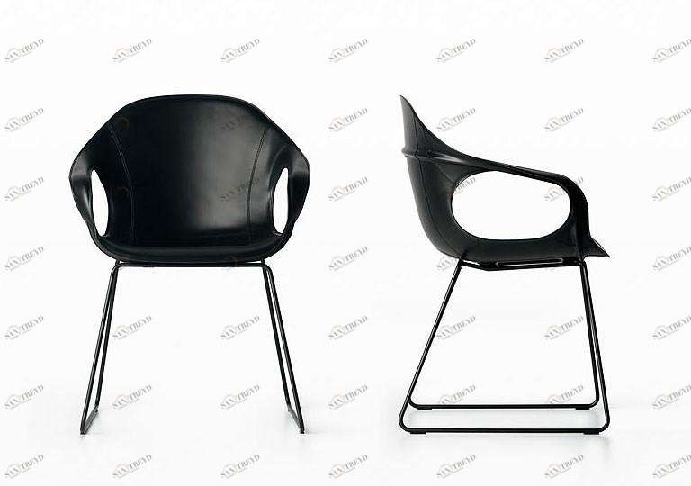 Kristalia Кожаное кресло-санки с подлокотниками Elephant sun-id-1402956