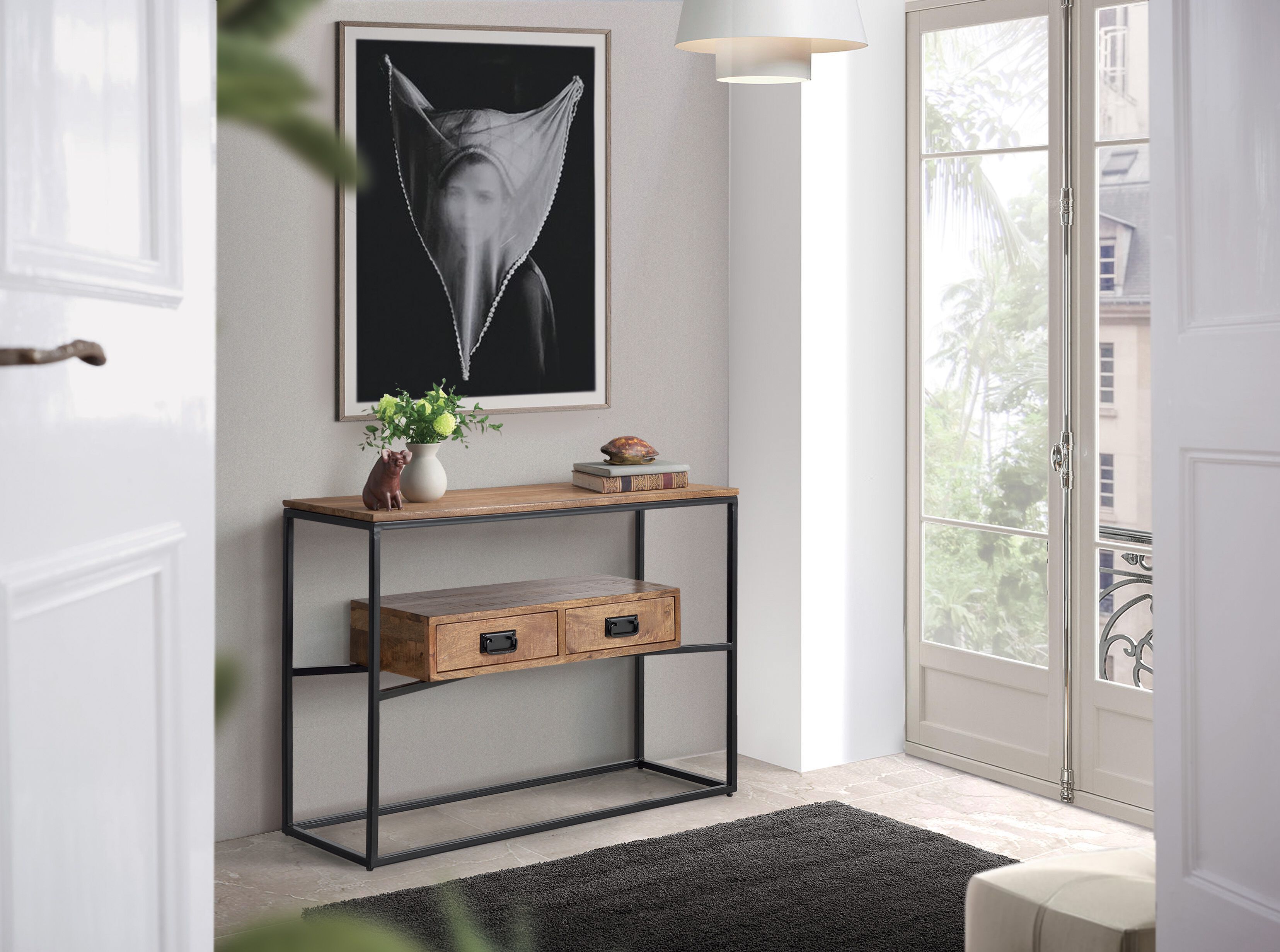 Прямоугольная консоль из манго с ящиками Giner y Colomer Siglo XX ARCH-00049334 - Вид №6