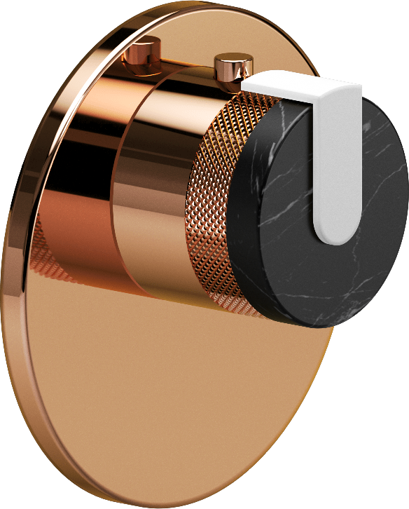 E-8027-R2MBE-L1WT-RG-T Термостатический переключатель 3/4-Внешняя часть GRAFF MOD+