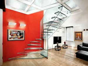 Officine Sandrini Открытая лестница из стекла