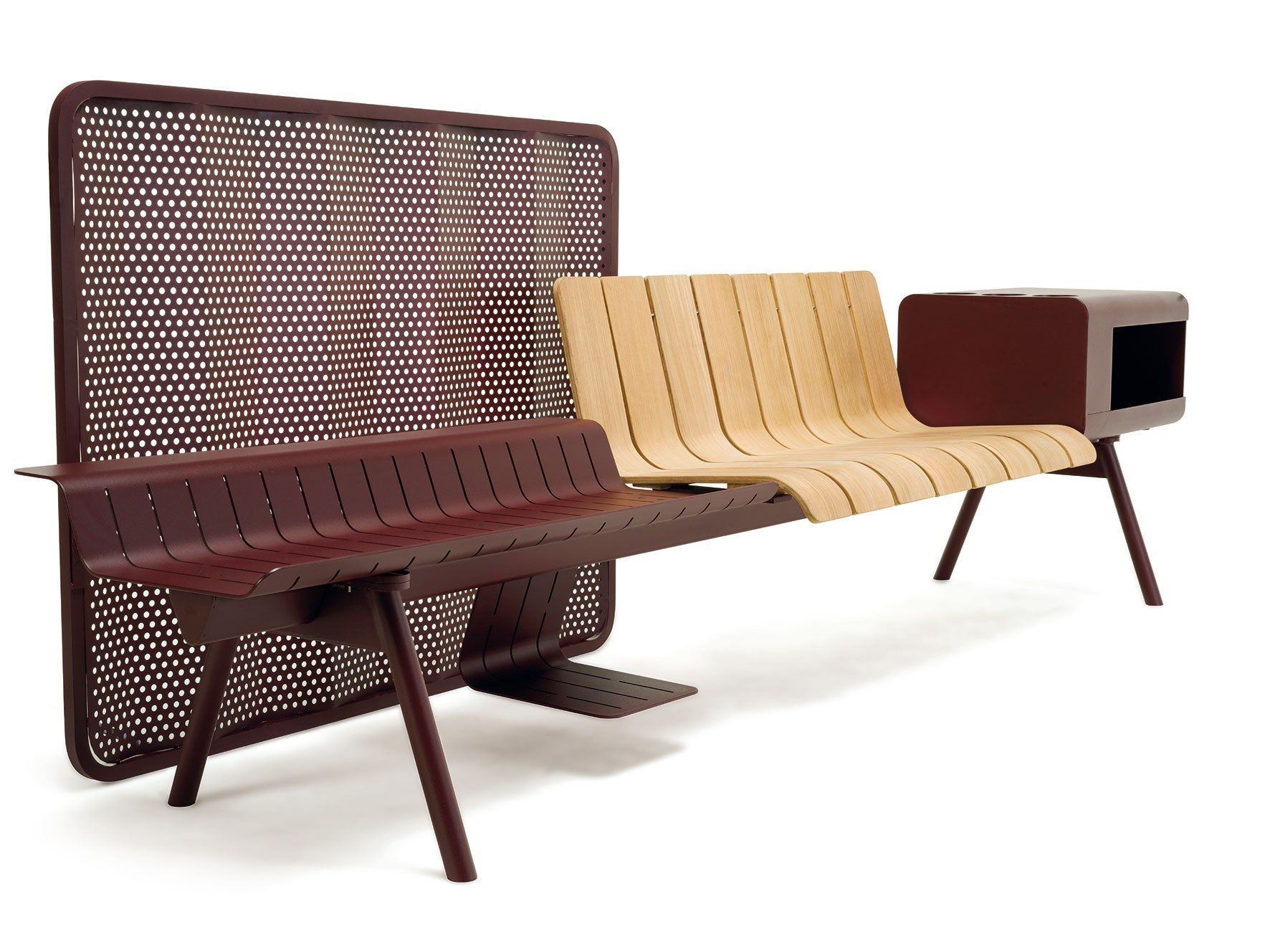 Алюминиевая и деревянная скамья со спинкой Ethimo Ace ARCH-00122616 - Вид №34