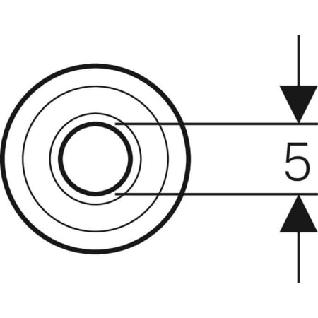 241.507.21.1 Стенная розетка Geberit, глубокая Geberit  - Вид №5