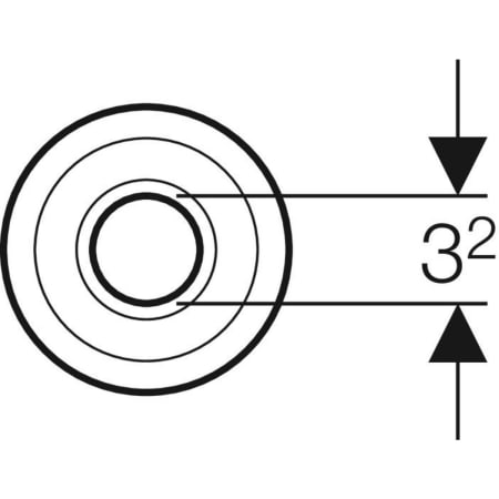 854.909.11.1 Стенная розетка Geberit, глубокая Geberit  - Вид №3