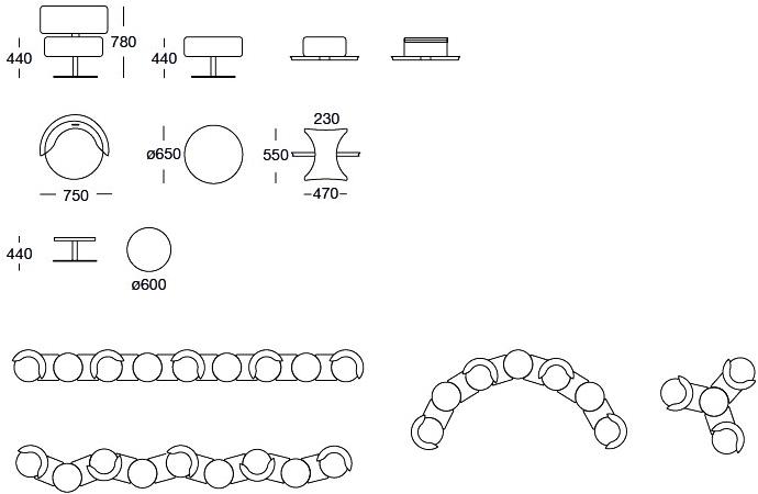 ROSSIN Мягкий пуф Atoma sun-id-1418534 - Вид №3
