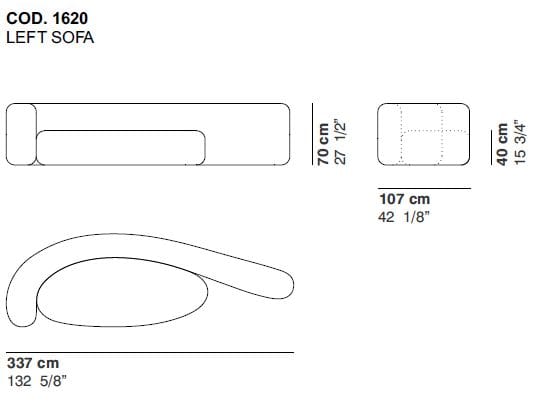 5-местный изогнутый тканевый диван La Cividina ARCH-00111236 - Вид №23