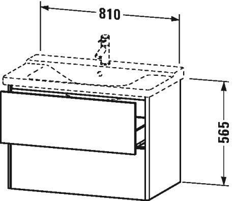 Тумбочка подвесная XSquare #XS4181 810 x 473 мм Duravit XS418107575 - Вид №1
