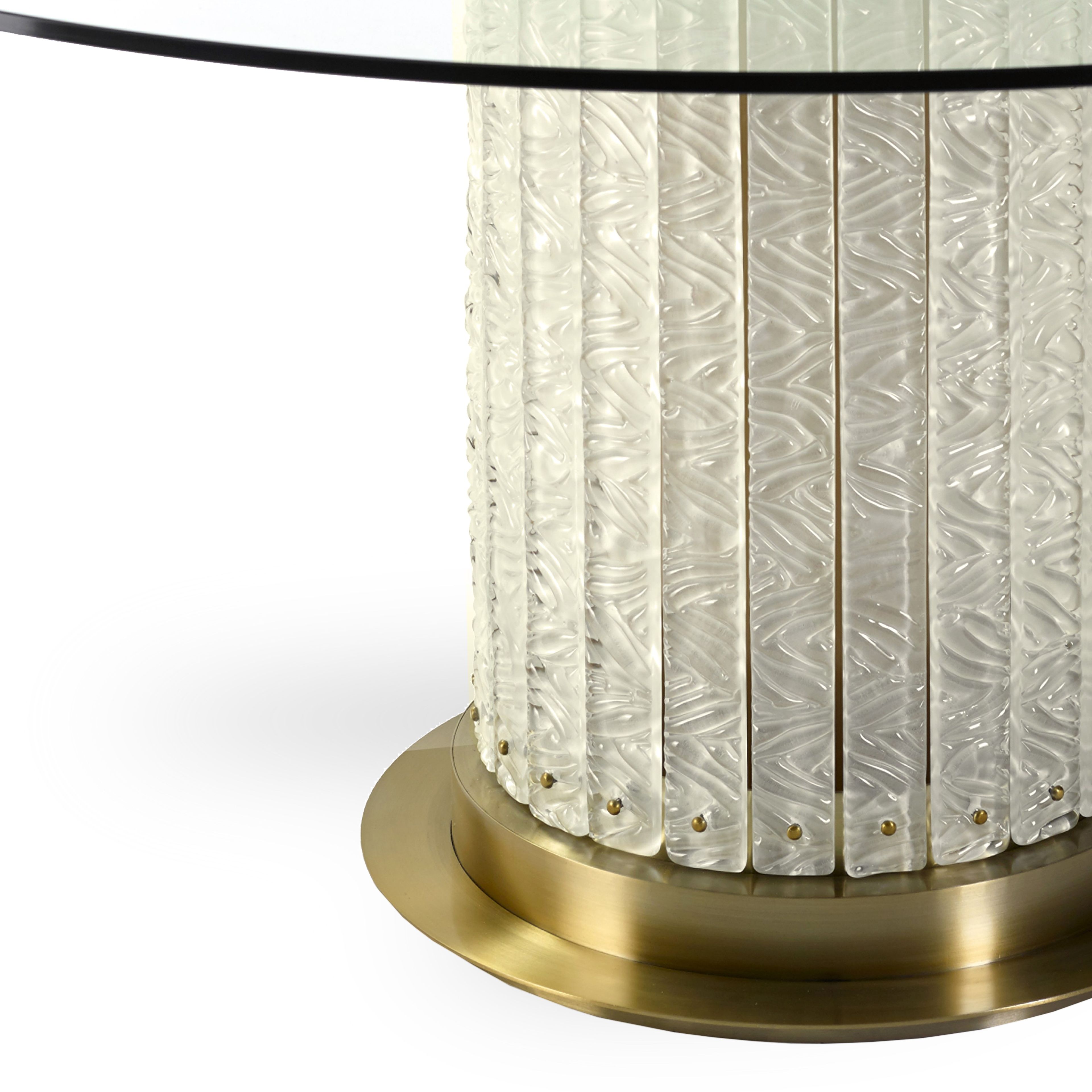 Круглый стеклянный стол для гостиной MARIONI ARCH-00071352 - Вид №1