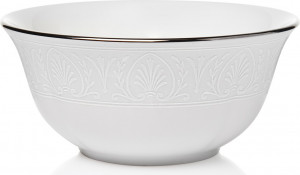 10538166 Lenox Салатник индивидуальный Lenox "Ханна,платиновый кант" 14см Фарфор костяной