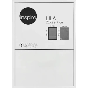 Рамка Inspire Lila 21x29.7 см пластик цвет белый 89050563 STLM-2143597