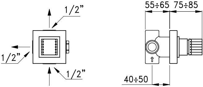 RUBINETTERIE STELLA Переключатель душа для ванны Casanova 0/153 - Вид №2
