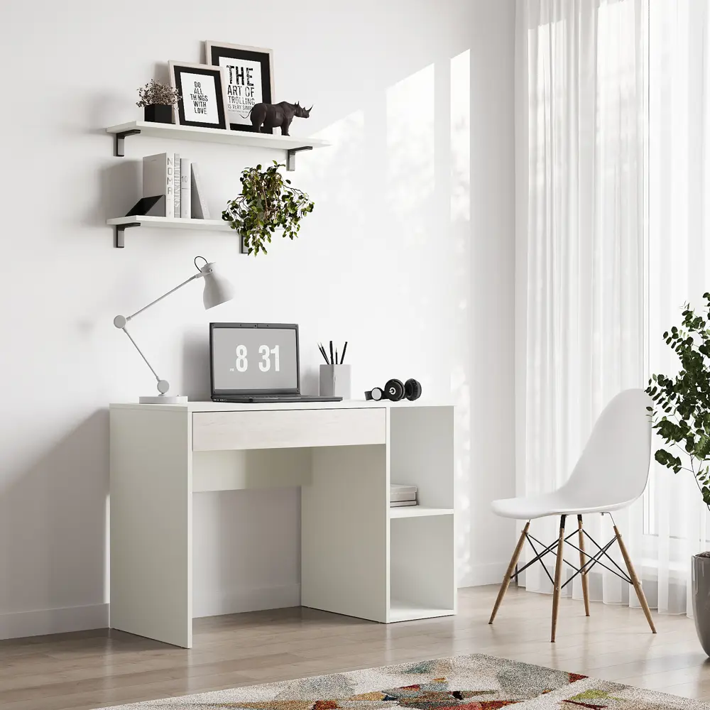 Стол письменный 110x75x50 см ЛДСП цвет белый лед/пикард Santreyd STLM-2063342 - Вид №6