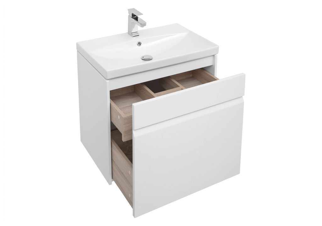 Тумба с раковиной Aquanet Палермо 70 белый 0020393800188555 - Вид №3
