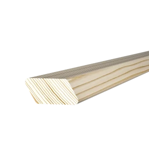 Брусок декоративный скошенный сращенный 19x40x3000 мм хвоя сорт Экстра без сучков