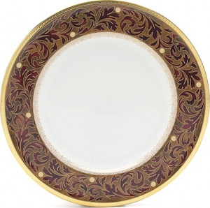 92951 Noritake Тарелка закусочная Noritake "Ксавьер,золотой кант" 21см Фарфор костяной