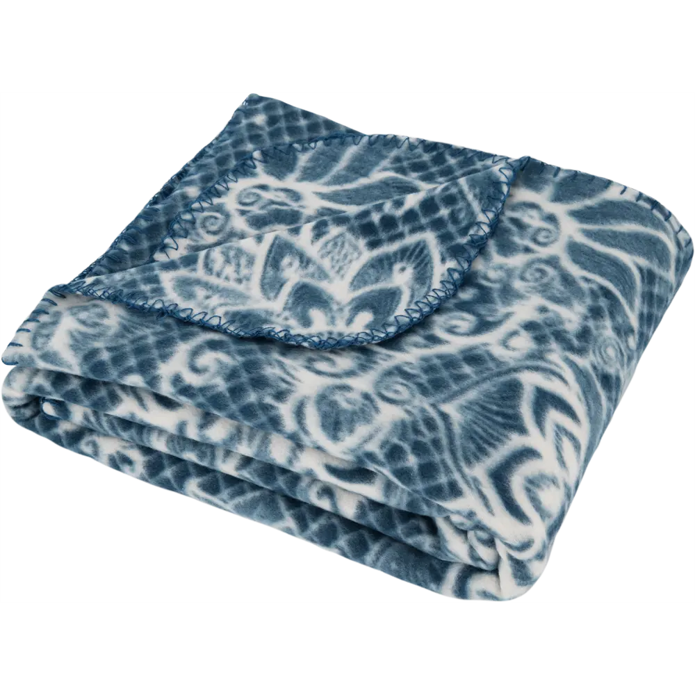 Плед «Лестер» 130х170 см флис цвет синий BELEZZA STLM-2105200 - Вид №2