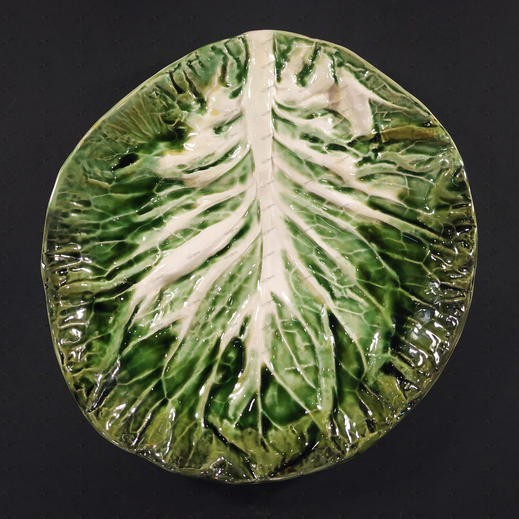 Тарелка «Лист салата» Фиолетовый PROVANSFAIENCE 