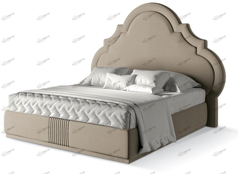 Carpanese Home Кровать king size из ткани с мягким изголовьем Heritage 5781