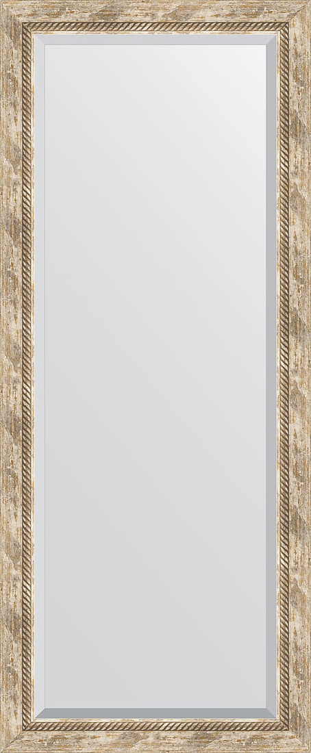 BY 3563 Зеркало с фацетом в багетной раме - прованс с плетением 70 mm EVOFORM Exclusive