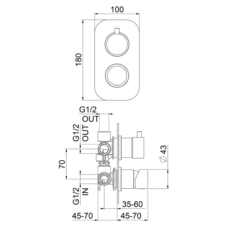 NB860101015 Смеситель для ванны Webert One-B  - Вид №1