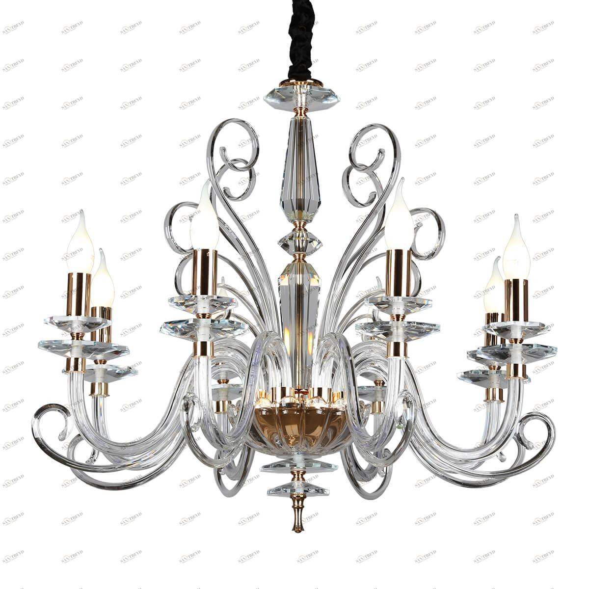 Подвесная люстра Omnilux Azzagulta OML-70313-08 OMNILUX ДИЗАЙНЕРСКИЕ, AZZAGULTA GOLD 187083 Золотой 