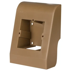 Подрозетник для плинтуса ПВХ 58 мм цвет коричневый
