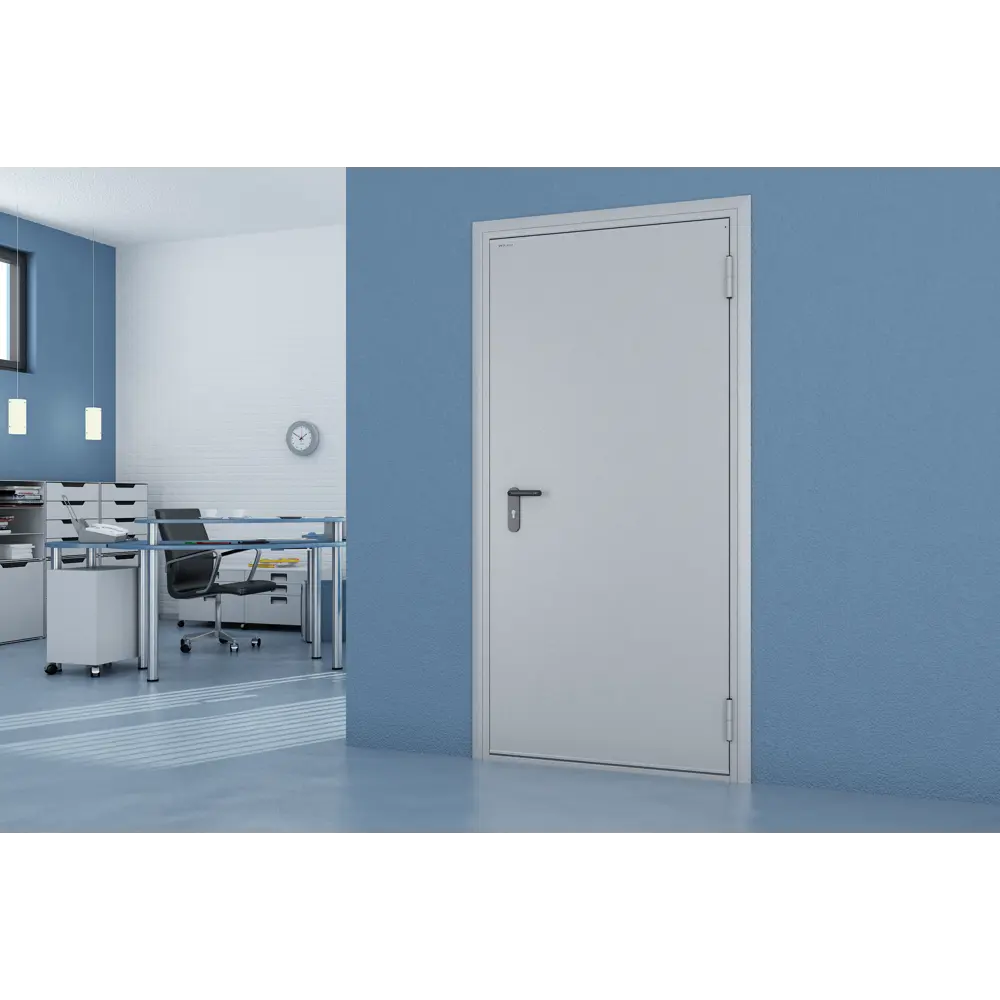 Дверь техническая 880x2050 мм правая цвет светло-серый RAL7035 DOORHAN STLM-2003369 - Вид №3